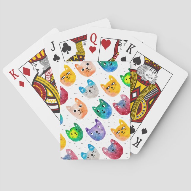 Jeu De Cartes Chats aquarelles et amis (dos)