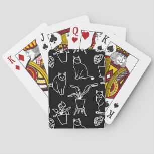 Jeu De Cartes Chats blancs en noir