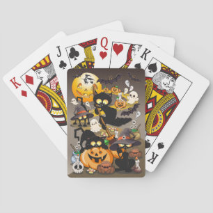 Jeu De Cartes Chats drôles de Halloween Fête