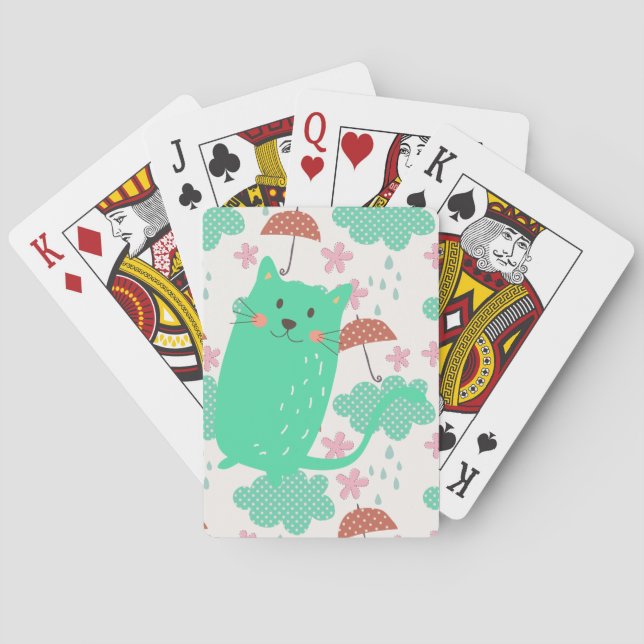 Jeu De Cartes Chats en pluie (dos)