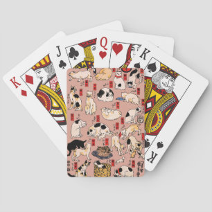 Jeu De Cartes chats japonais Ukiyo-e Funny kitty