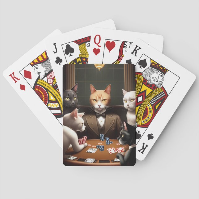Jeu De Cartes Chats jouant au poker (dos)