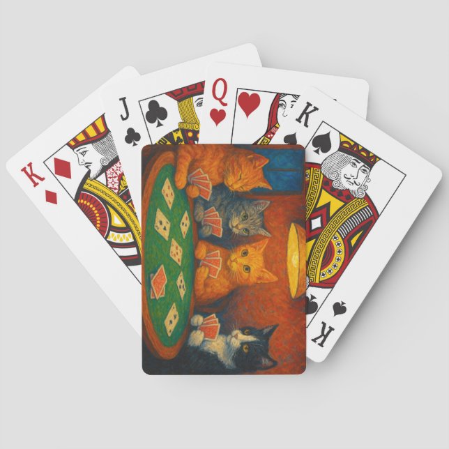Jeu De Cartes Chats Jouant aux Cartes (dos)