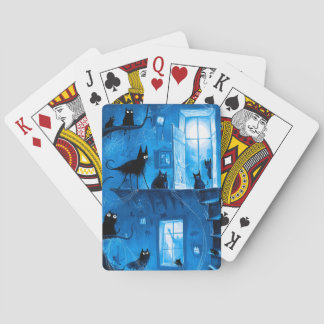 Jeu De Cartes Chats noirs gothiques fantaisistes d'Halloween eff
