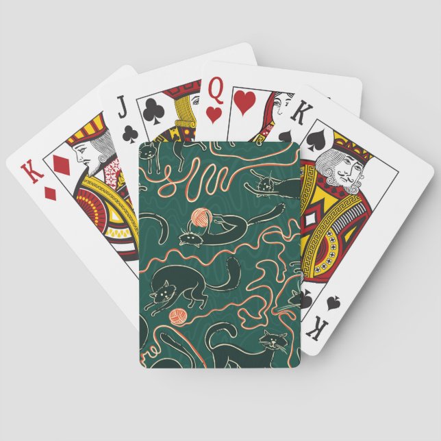 Jeu De Cartes Chats Vintages : Doodle Motif transparent (dos)