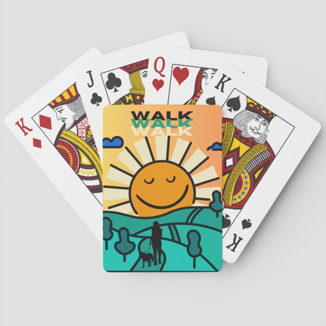 Jeu De Cartes Chatte de marche Joyeux soleil du matin (dos)
