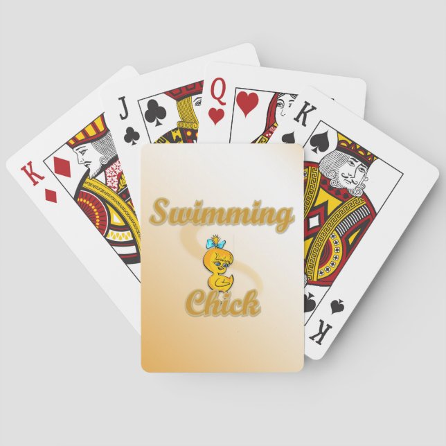 Jeu De Cartes Chaud de natation (dos)