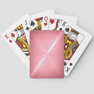 Jeu De Cartes Chaud Rose Acier Inoxydable Métallisé Brillante