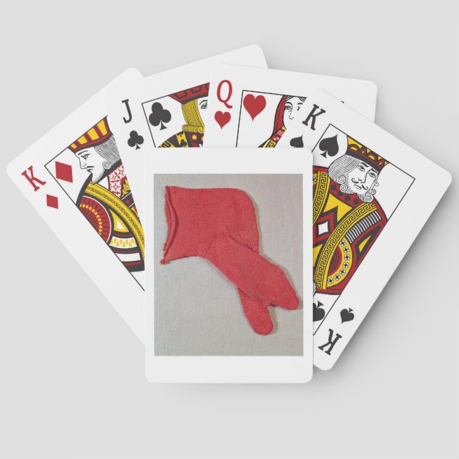Jeu De Cartes Chaussette, une d'une paire d'Egypte, perio (dos)