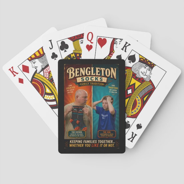 Jeu De Cartes Chaussettes Bengleton : Tradition familiale (dos)