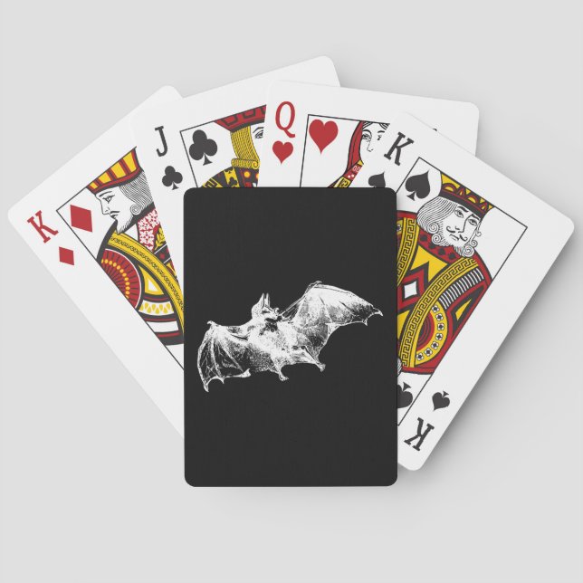Jeu De Cartes Chauve-souris vampire gothique (dos)