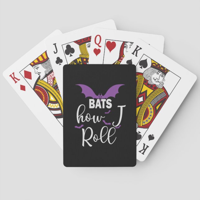 Jeu De Cartes Chauves-souris d'Halloween Comment je roule Annive (dos)