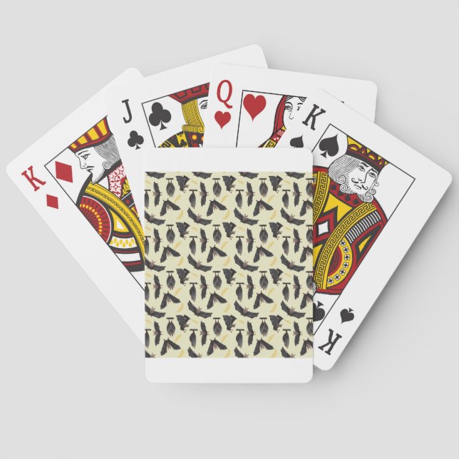 Jeu De Cartes chauves-souris jaune (dos)