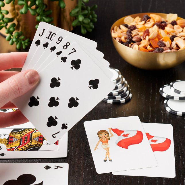 Jeu De Cartes Cheering For Canada Playing Cards (Créateur téléchargé)