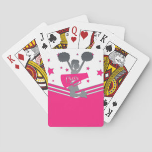 Jeu De Cartes Cheerleading étoiles argent rose chaud