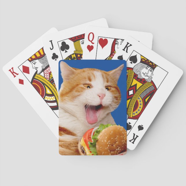 Jeu De Cartes Cheeseburger mangeant des chats (dos)