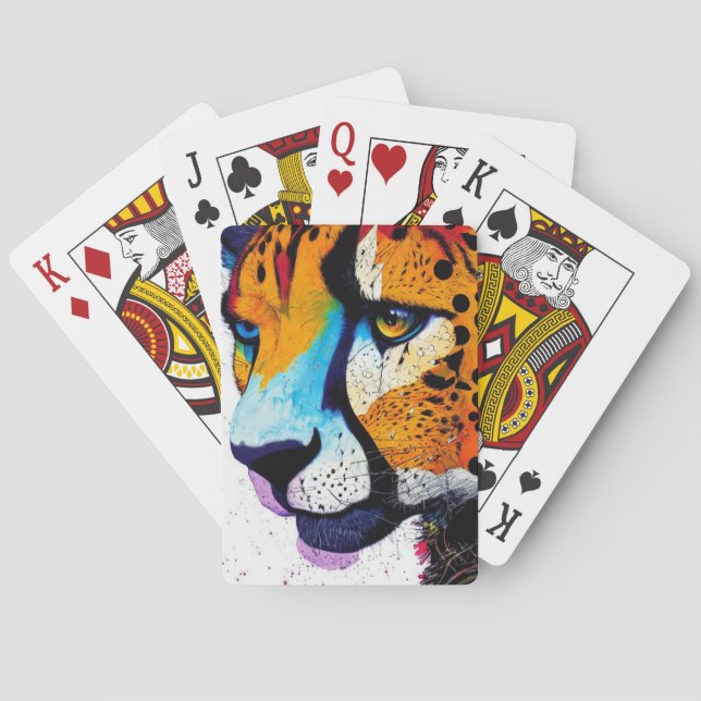 Jeu De Cartes Cheetah coloré (dos)