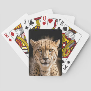 Jeu De Cartes Cheetha Wild Animal Élégant Dramatique Portrait Ar