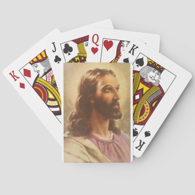 Jeu De Cartes Chef du Christ par Warner Sallman (dos)