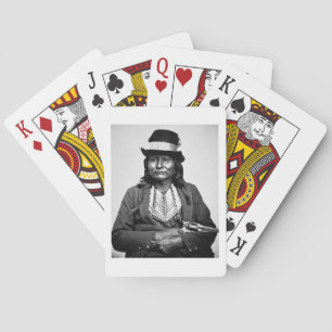 Jeu De Cartes Chef Esatonyett, 1869 (photo b/n)