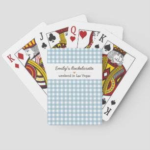 Jeu De Cartes Chemise de demoiselle d'honneur à motif vichy bleu