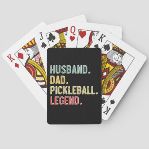 Jeu De Cartes Chemise Vintage Homme Mari Papa Légende Pickleball