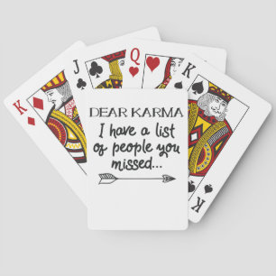 Jeu De Cartes Cher Karma J'Ai Une Liste Des Personnes Qui Vous O