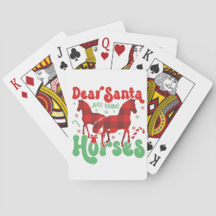 Jeu De Cartes Cher Père Noël, apportez juste les chevaux, Noël d