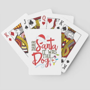 Jeu De Cartes Cher Père Noël C'était Le Chien Drôle