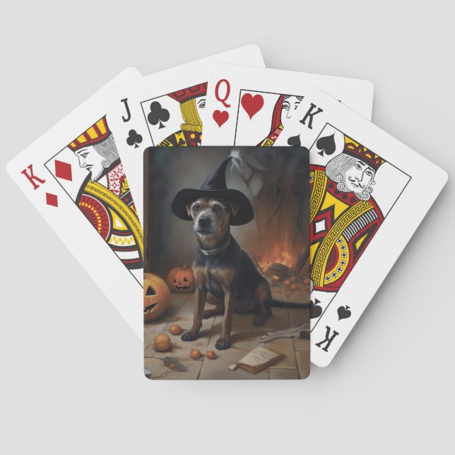 Jeu De Cartes Chesapeake Bay Terrier Citrouille Halloween effray (dos)
