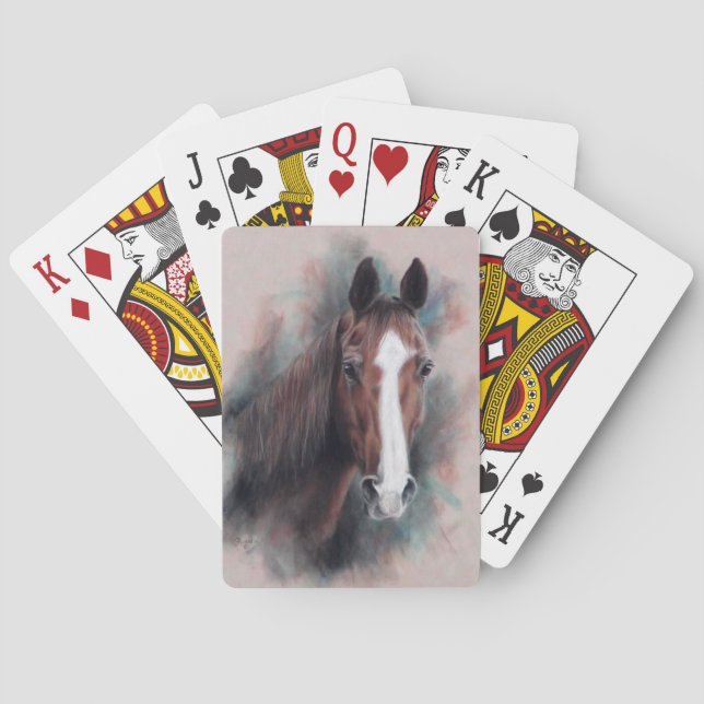 Jeu De Cartes Chestnut Quarter Cheval tête (dos)