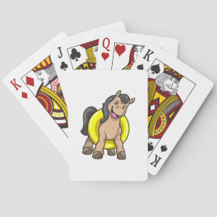 Jeu De Cartes Cheval à la plage avec anneau de natation