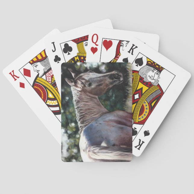 Jeu De Cartes Cheval Appaloosa dans un champ (dos)