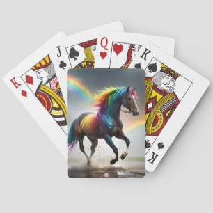 Jeu De Cartes Cheval Arc-En-Ciel Et Danse De Pluie Arc-En-Ciel,