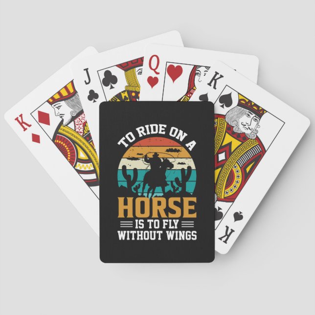Jeu De Cartes Cheval Art À Rendre Sur Un Cheval (dos)