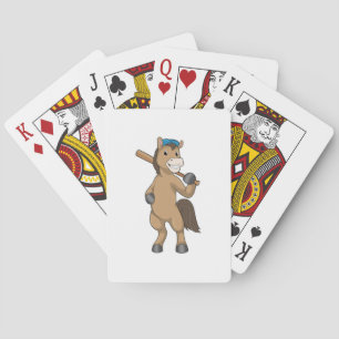 Jeu De Cartes Cheval au baseball avec batte de baseball
