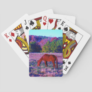 Jeu De Cartes Cheval Brown en Grass violet