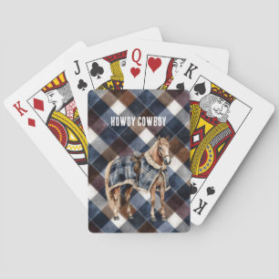 Jeu De Cartes Cheval Carrés Bleus