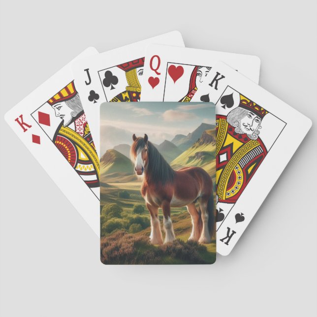 Jeu De Cartes cheval Clydesdale des Highlands d'Écosse (dos)