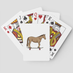 Jeu De Cartes Cheval comme patineur sur skateboard