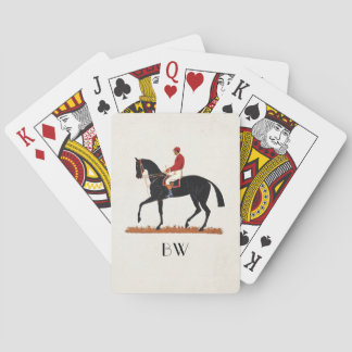 Jeu De Cartes Cheval de course Derby Jockey Monogramme Style Vin