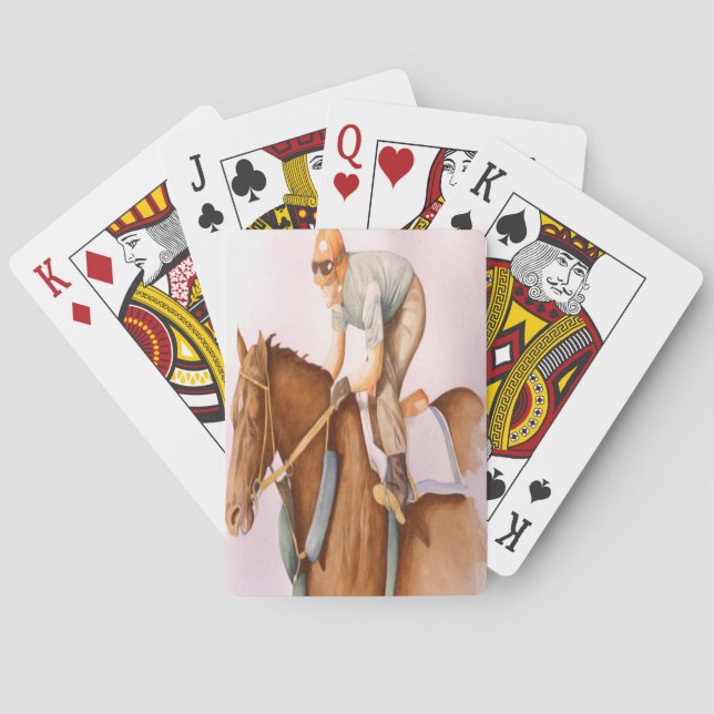 Jeu De Cartes Cheval de course et Jockey (dos)