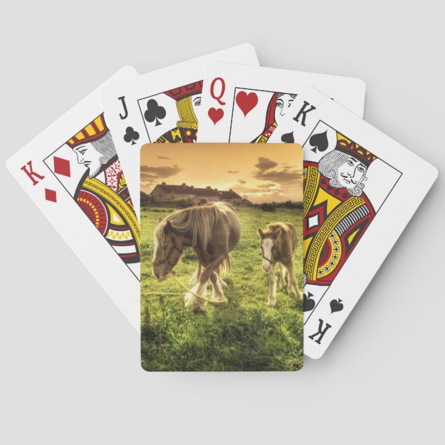 Jeu De Cartes Cheval de mère et de poulain (dos)