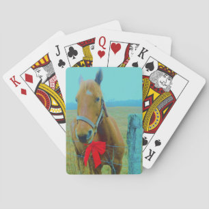 Jeu De Cartes Cheval de Noël rétro
