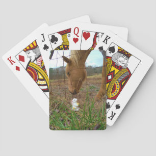 Jeu De Cartes cheval et fleur de printemps Bunny