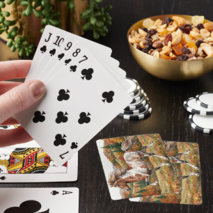 Jeu De Cartes Cheval islandais Freya en forêt automnale
