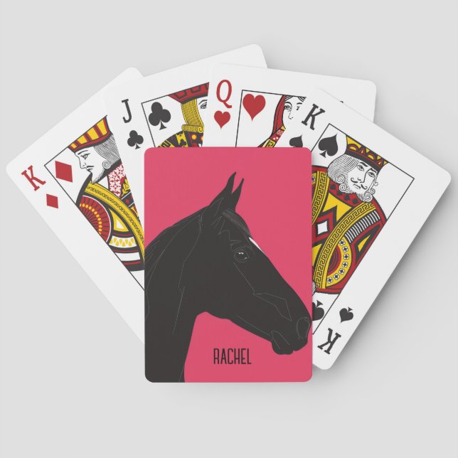 Jeu De Cartes Cheval noir (dos)