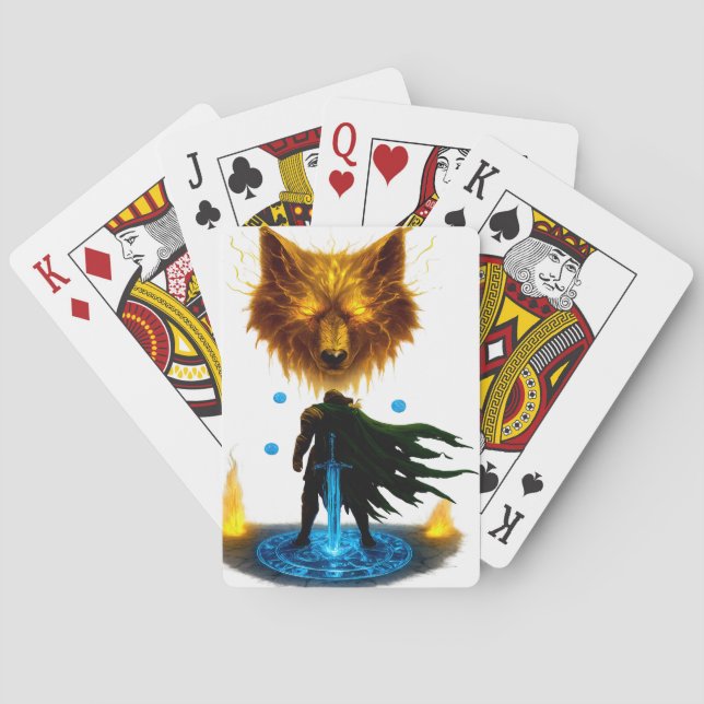 Jeu De Cartes Chevalier Vaillant Prêt à la Bataille (dos)