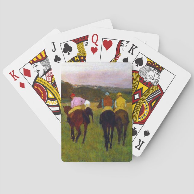 Jeu De Cartes Chevaux de course Edgar Degas à Longchamp (dos)