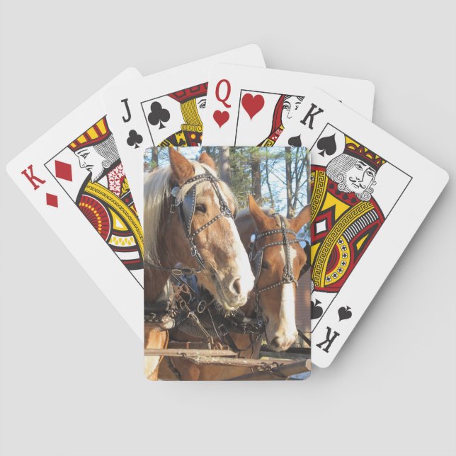 Jeu De Cartes Chevaux d'hiver à Sturbridge Village Jouer des car (dos)